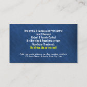 害虫の害虫制御は個人化なります 名刺 (裏面)