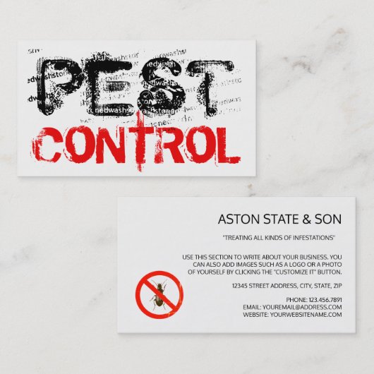 害虫素朴防除 名刺 (正面/裏面)