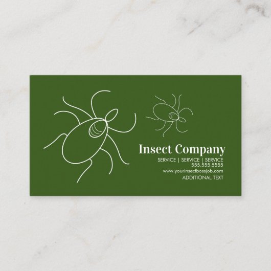 害虫防除モダン防虫ロゴ 名刺 (正面)