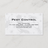 害虫駆除の名刺のゴキブリは飛びます 名刺 (裏面)