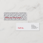 害虫駆除の細いカード スキニー名刺 (正面/裏面)