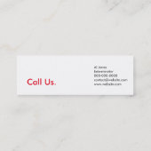 害虫駆除の細いカード スキニー名刺 (裏面)