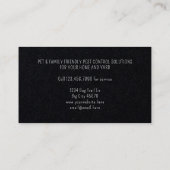 害虫駆除アリモダンブミニマルブラック 名刺 (裏面)