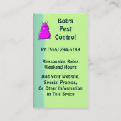 害虫駆除サービス 名刺 (裏面)