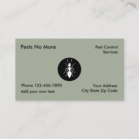 害虫駆除サービス 名刺 (正面)