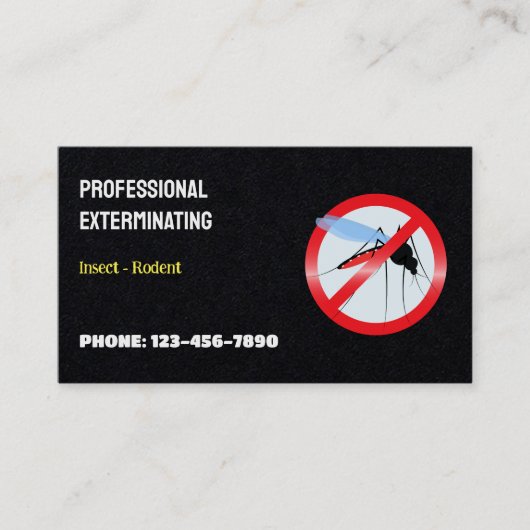 害虫駆除プレミアム 名刺 (正面)