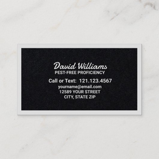 害虫駆除プレミアム 名刺 (裏面)