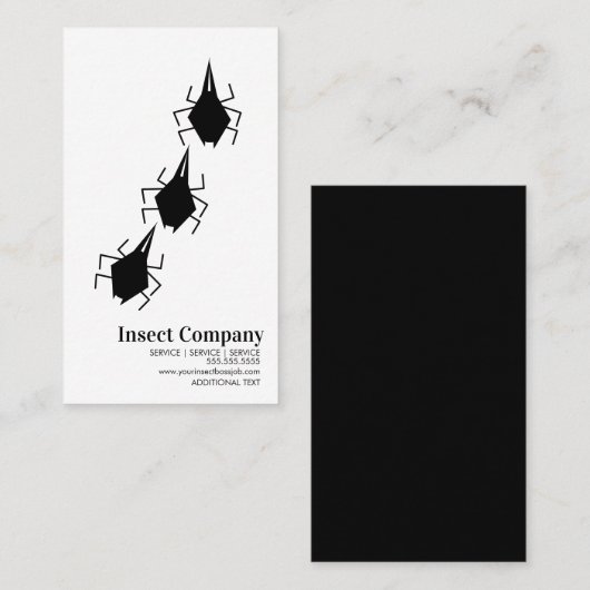 害虫駆除モダンバグ会社のロゴ 名刺 (正面/裏面)