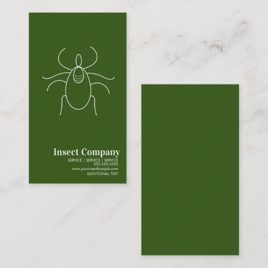 害虫駆除モダン会社ロゴ名刺 名刺 (正面/裏面)