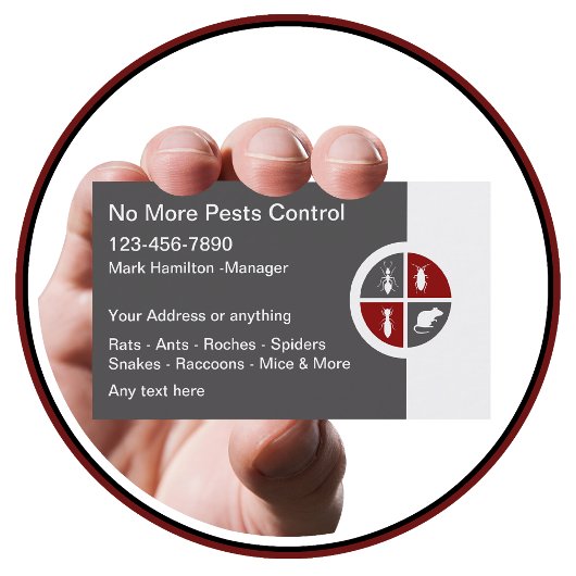 害虫駆除モダン業者カード 名刺