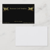 害虫駆除ロゴ – 古代の昆虫クモ 名刺 (正面/裏面)