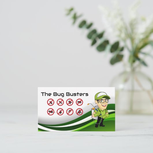 害虫駆除作業員 名刺 (スタンド正面)