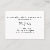 害虫駆除剤のバグフォト 名刺 (裏面)