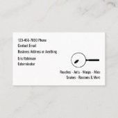 害虫駆除剤テーマ クール 名刺 (裏面)