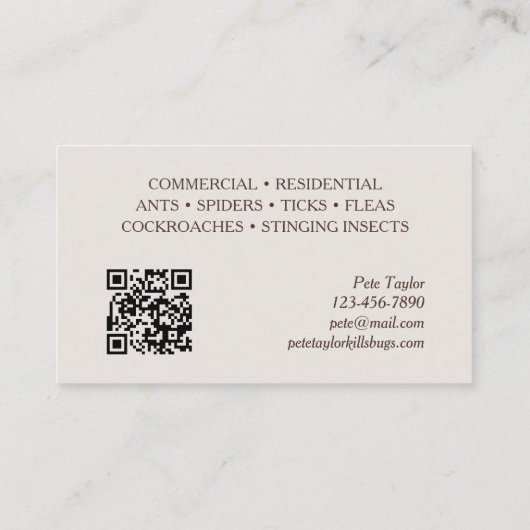 害虫駆除剤 名刺 (裏面)