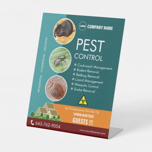 害虫駆除台座標識 台座サイン (正面)