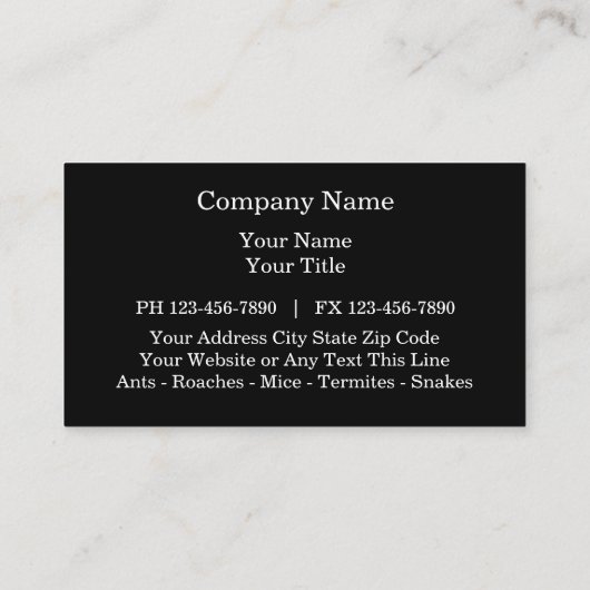 害虫駆除名刺 名刺 (裏面)