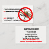 害虫駆除業者の害虫駆除(元のイメージ)の© 紹介カード (正面/裏面)