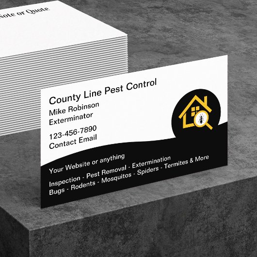 害虫駆除 新しいモダンなデザインテンプレート 名刺