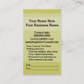 害虫Control.Exterminator.Bug Control.Customizable 予約カード (裏面)