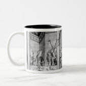 宴会で心に抱いているミュージシャン ツートーンマグカップ (左)