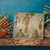 宴会の準備、大理石の破片、李 フォトプラーク (側面)