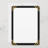 宴会モダンエレガントイベント白黒金ゴールド 招待状 (裏面)