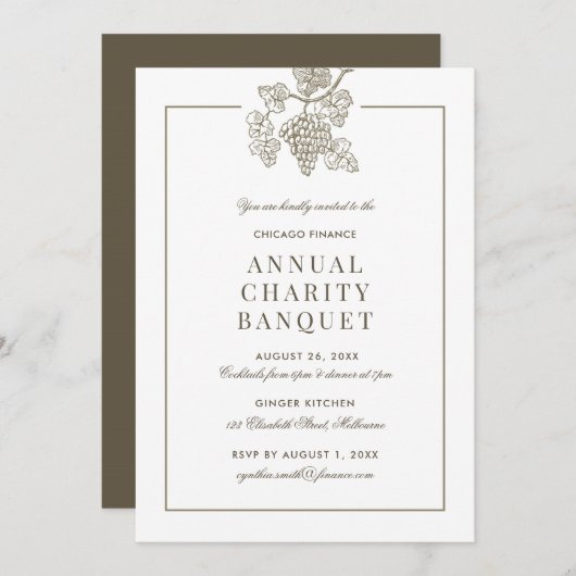 宴会招待状 招待状 (正面/裏面)