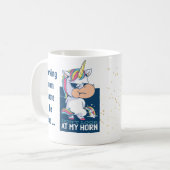 家おもしろいから働くMug Unicorn Madness コーヒーマグカップ (正面左)