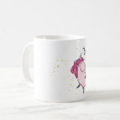家おもしろいから働くMug Unicorn Madness コーヒーマグカップ (正面左)