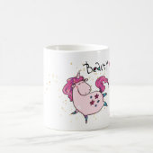 家おもしろいから働くMug Unicorn Madness コーヒーマグカップ (中央)