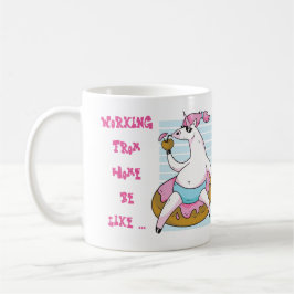 家おもしろいから働くMug Unicorn Madness コーヒーマグカップ