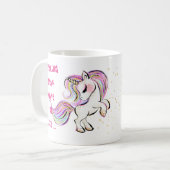 家おもしろいから働くMug Unicorn Madness コーヒーマグカップ (正面左)