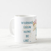 家おもしろいから働くMug Unicorn Madness コーヒーマグカップ (正面左)