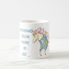 家おもしろいから働くMug Unicorn Madness コーヒーマグカップ