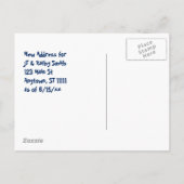 家おもしろいの住所の幽霊のよく出る変更 案内ポストカード (裏面)