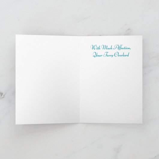 家おもしろいの父の日を守る猫 カード (内部)