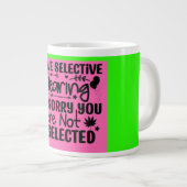 家おもしろいやオフィスでの使用に対する皮肉なマグ ジャンボコーヒーマグカップ (正面右)