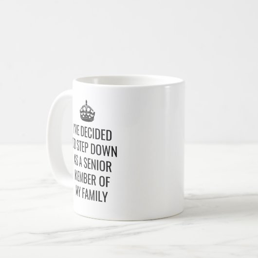 家おもしろい族の先輩として退王室の任 コーヒーマグカップ (正面左)