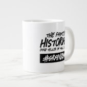 家おもしろい族の歴史家…ハッシュタグおじいちゃん ジャンボコーヒーマグカップ (正面右)