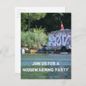 家おもしろい温暖化パーティー インビテーションポストカード (正面/裏面)