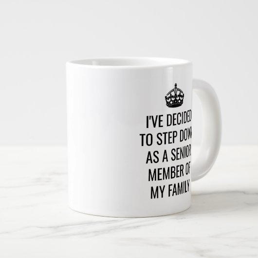 家おもしろい長を辞す王室のる ジャンボコーヒーマグカップ (正面右)