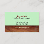 家およびオフィスのクリーニングの名刺 名刺 (裏面)