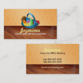 家およびオフィスのクリーニングの名刺 名刺 (正面/裏面)