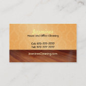 家およびオフィスのクリーニングの名刺 名刺 (裏面)