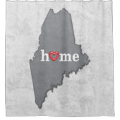 家およびハートのメインの地図 シャワーカーテン (正面)