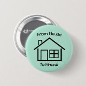 家から家へJWパイオニアギフト – Mint Green 缶バッジ (正面&裏面)