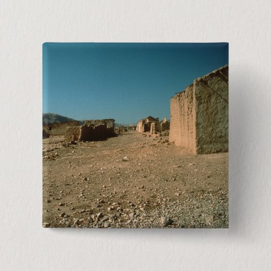 家が付いている村の通り 缶バッジ (正面)