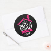 家が必要よ私はあなたの女の子の不動産の実在代理人 ラウンドシール (封筒)