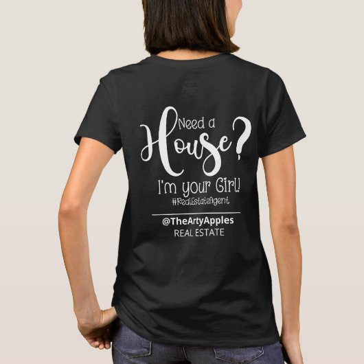 家が必要よ私はあなたの女の子の不動産実在代理トート Tシャツ (裏面)